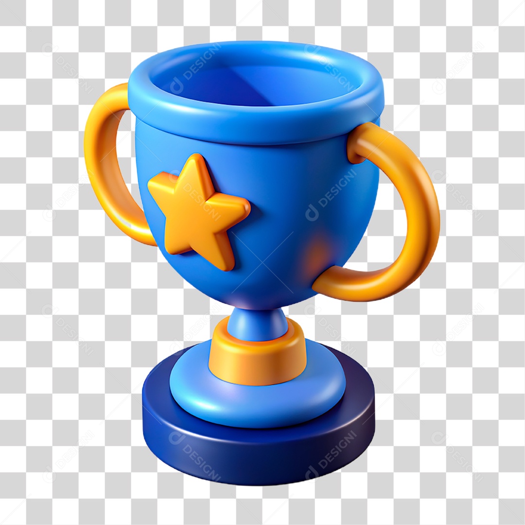 Blue Transparent PNG Trophy