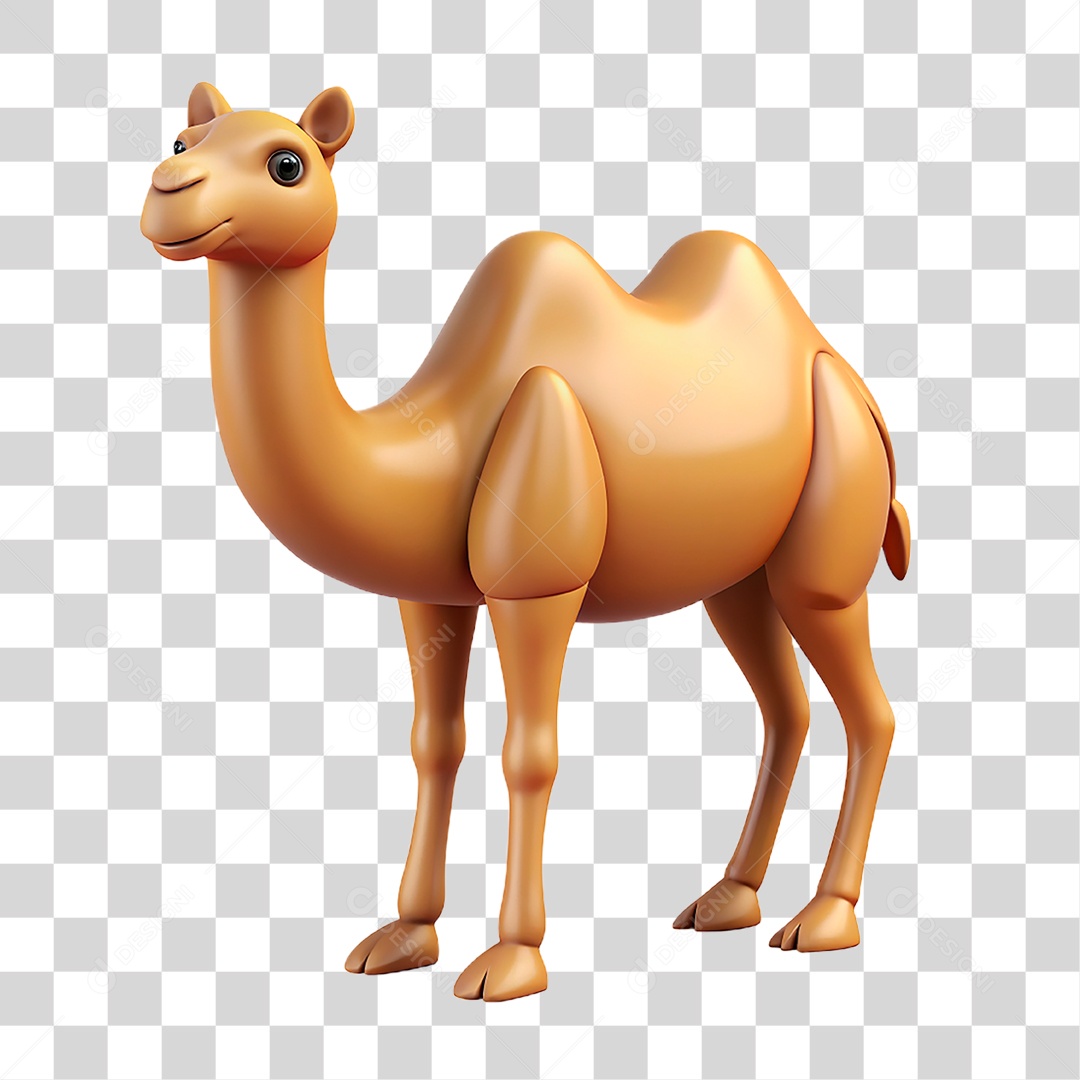 Mascote 3D Camelo PNG Transparente