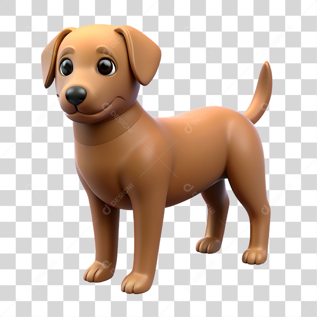 Mascote 3D Cachorro PNG Transparente