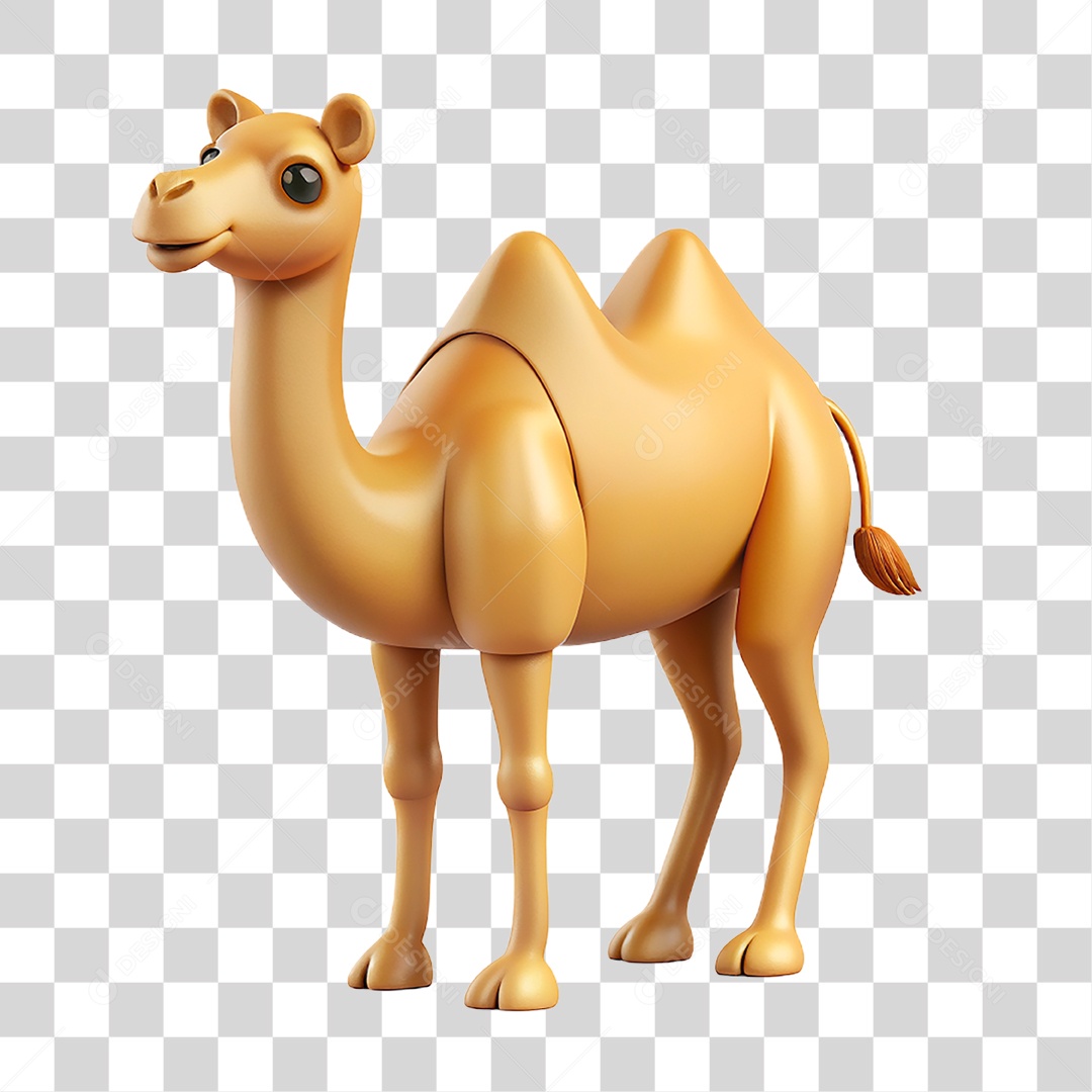 Mascote 3D Camelo PNG Transparente