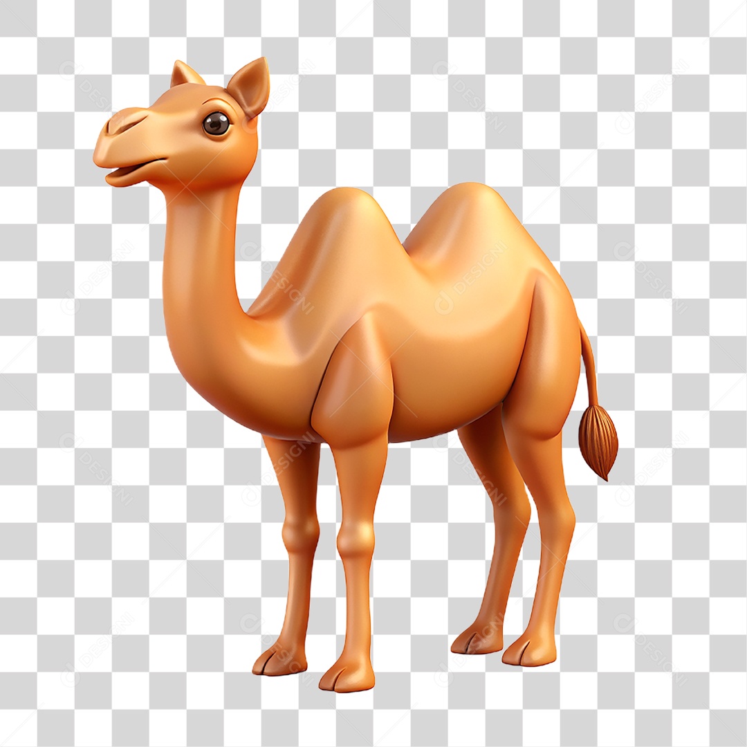Mascote 3D Camelo PNG Transparente