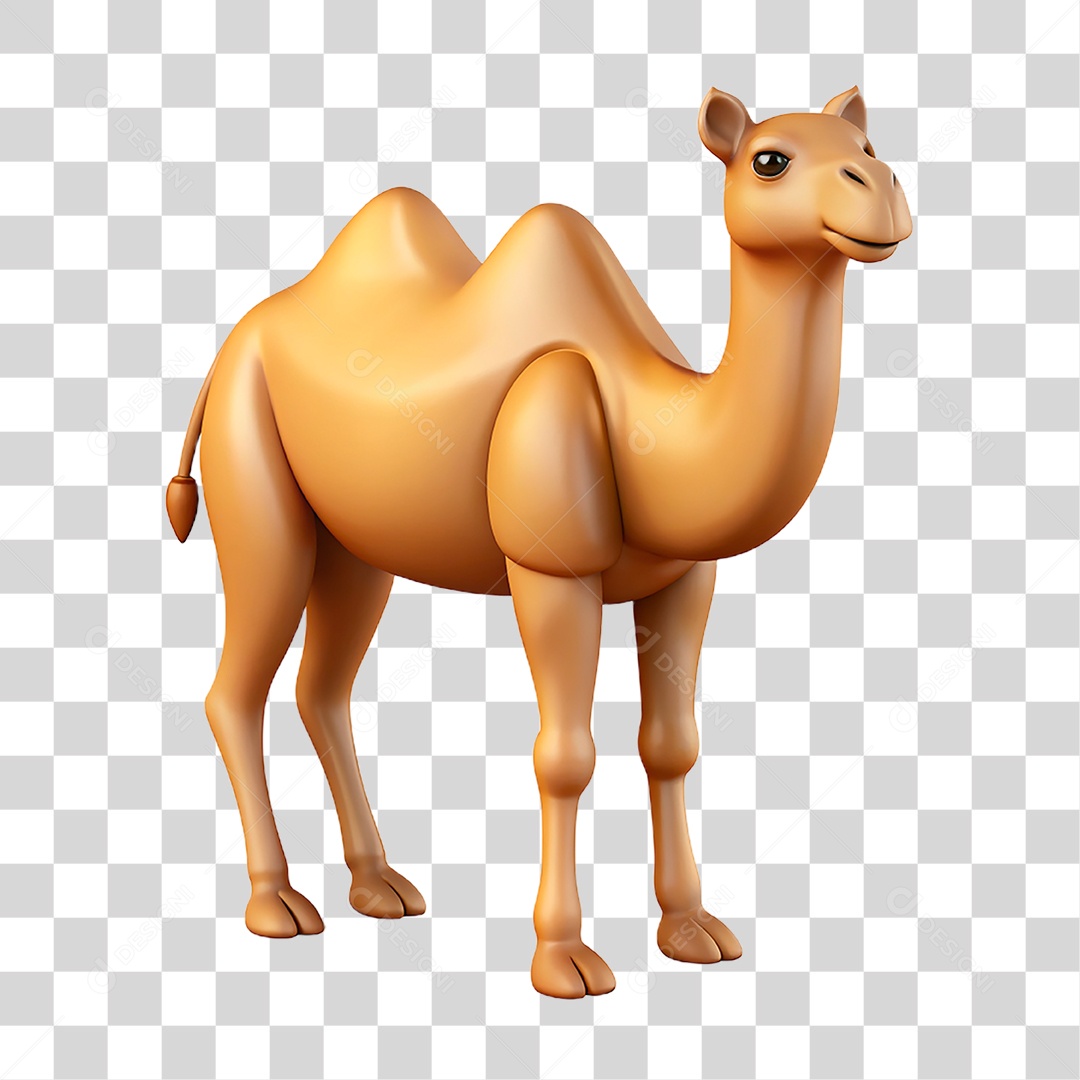 Mascote 3D Camelo PNG Transparente