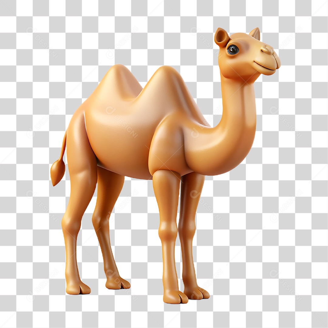 Mascote 3D Camelo PNG Transparente