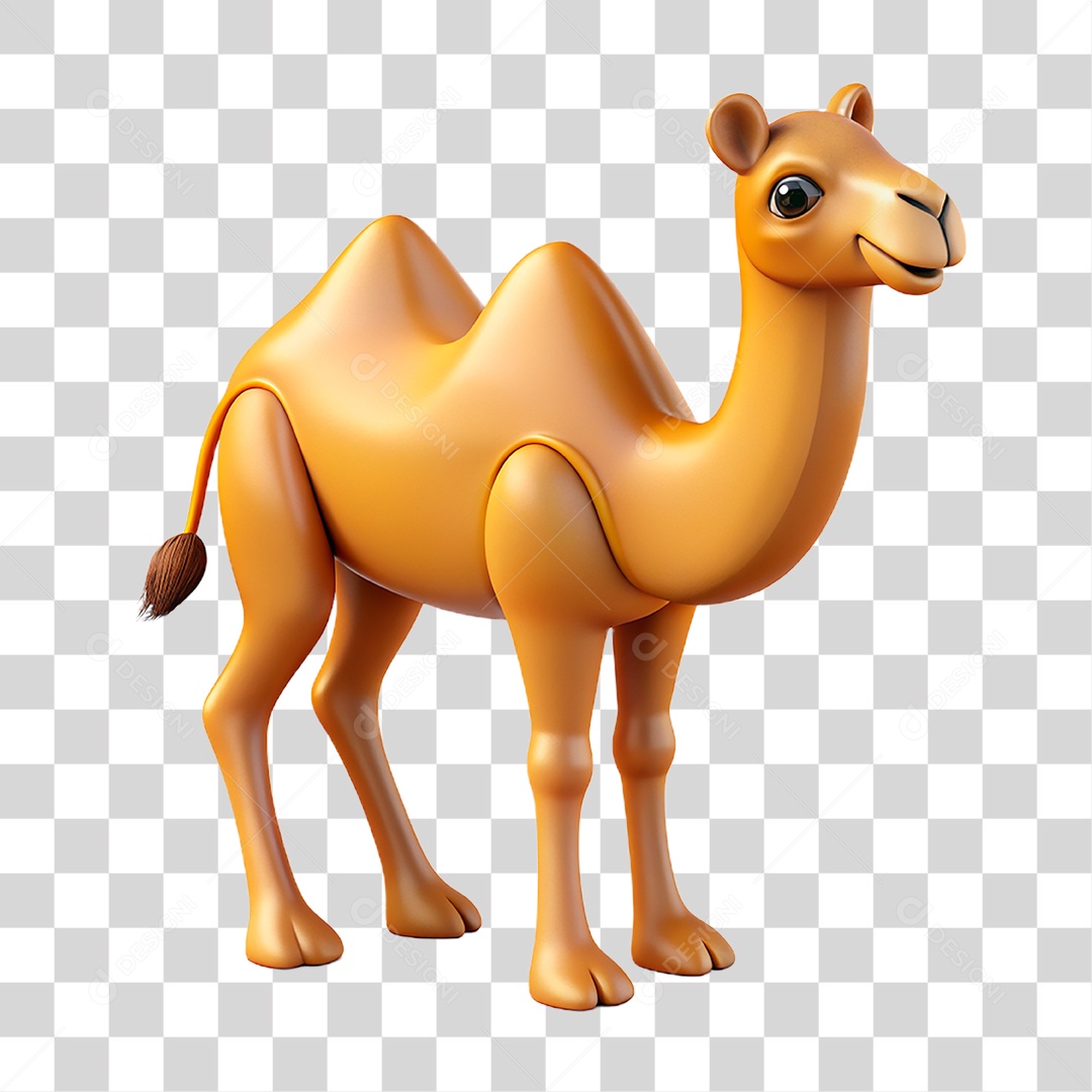 Mascote 3D Camelo PNG Transparente