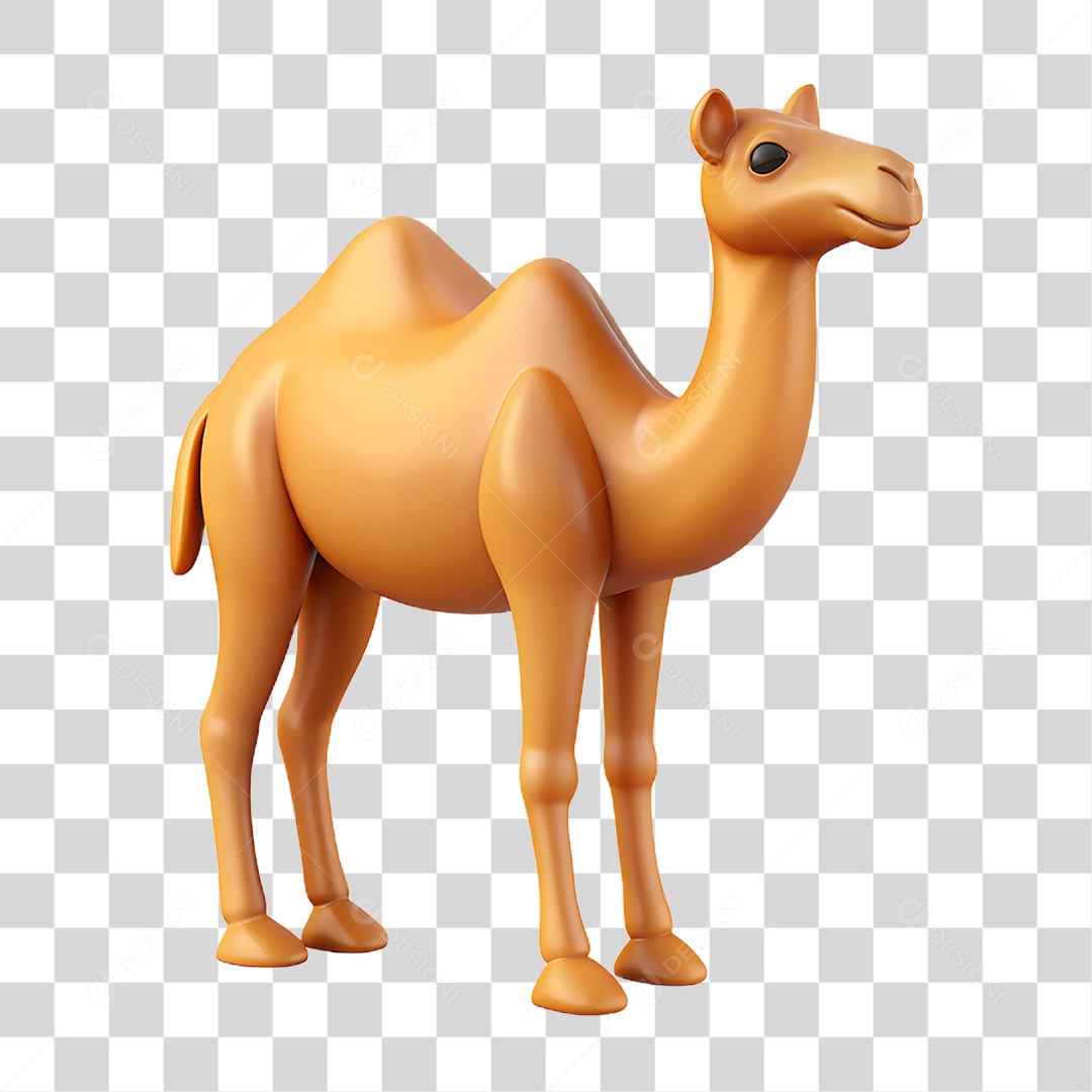 Mascote 3D Camelo PNG Transparente
