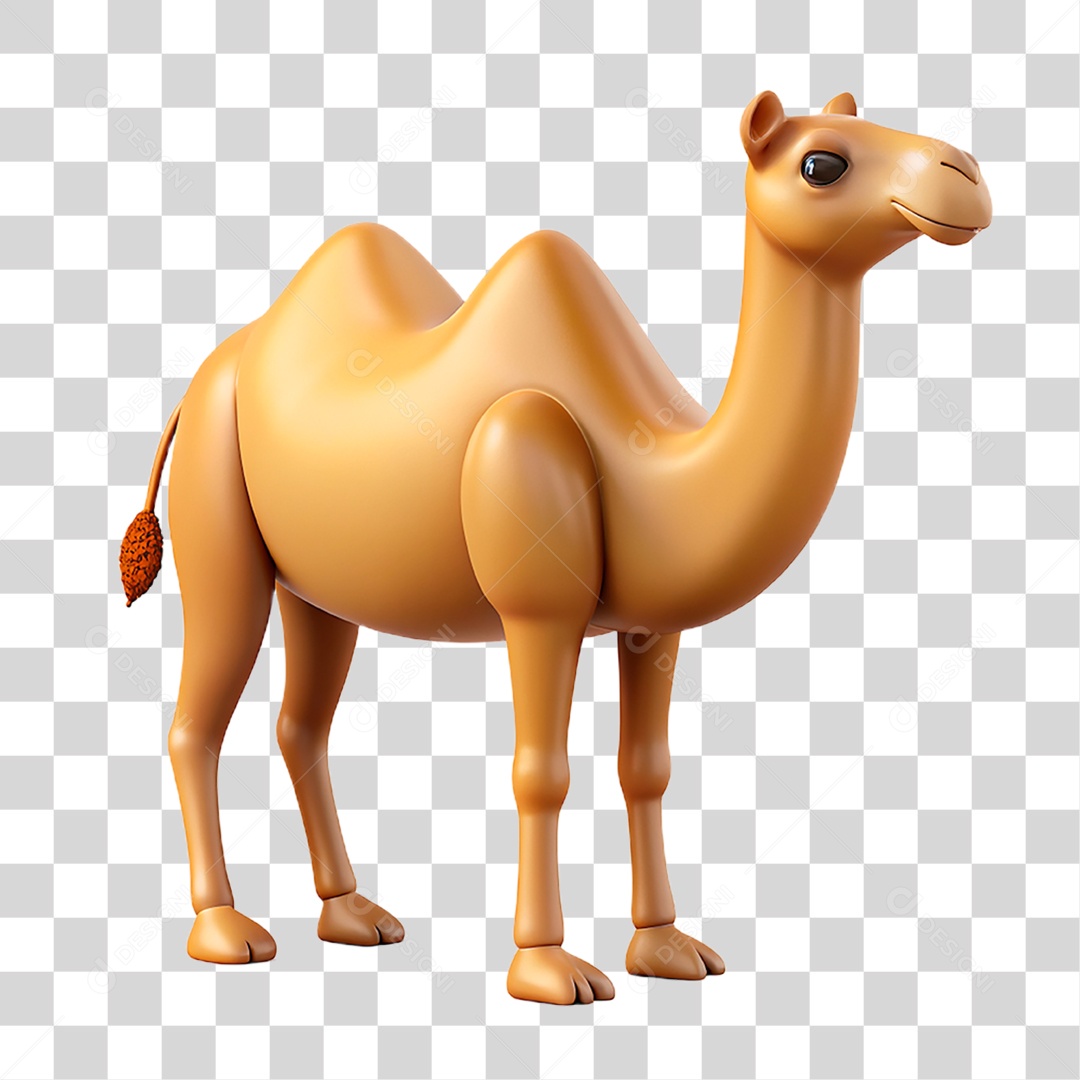 Mascote 3D Camelo PNG Transparente