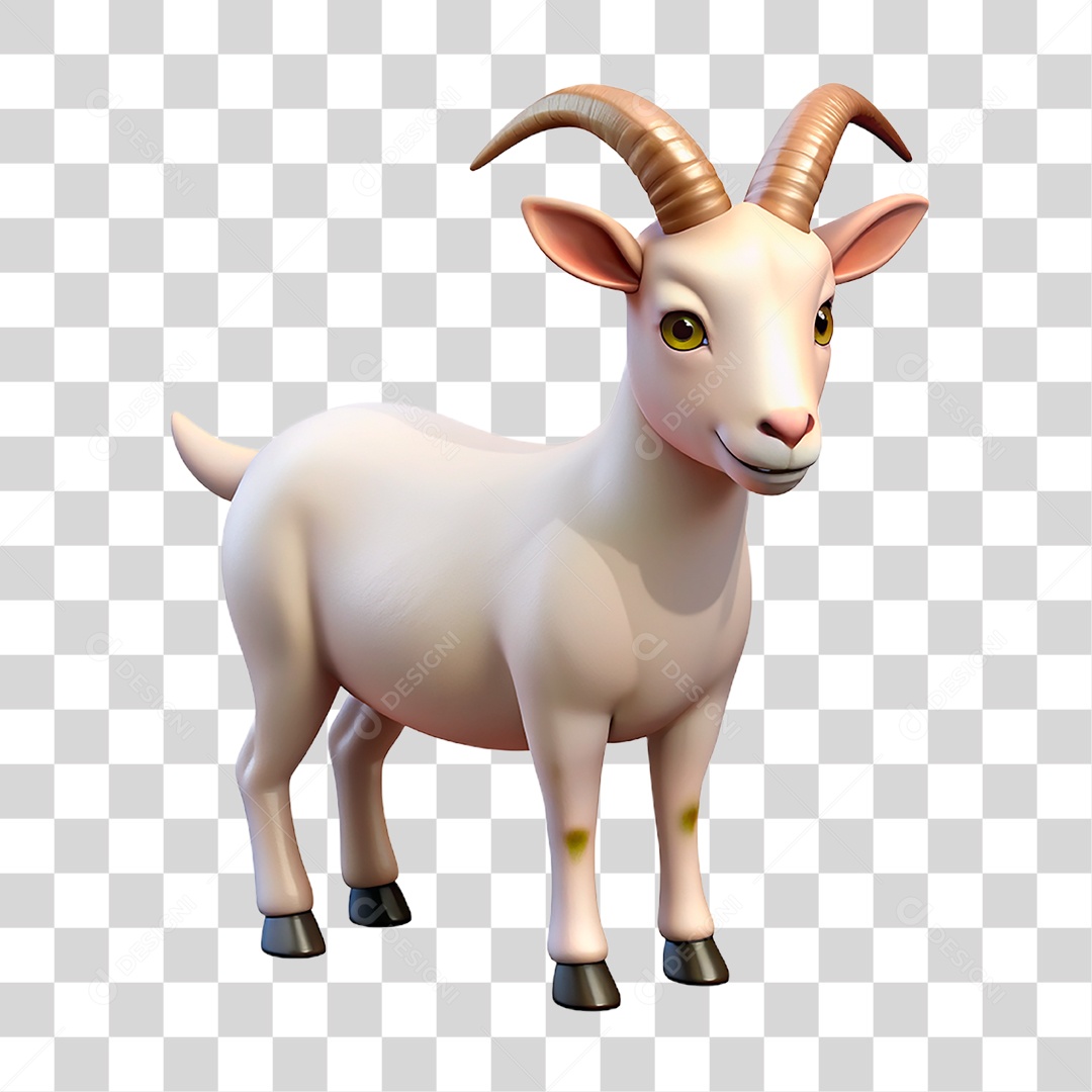 Cabra Branca PNG Transparente