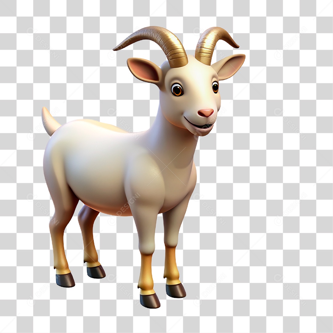 Cabra Branca PNG Transparente