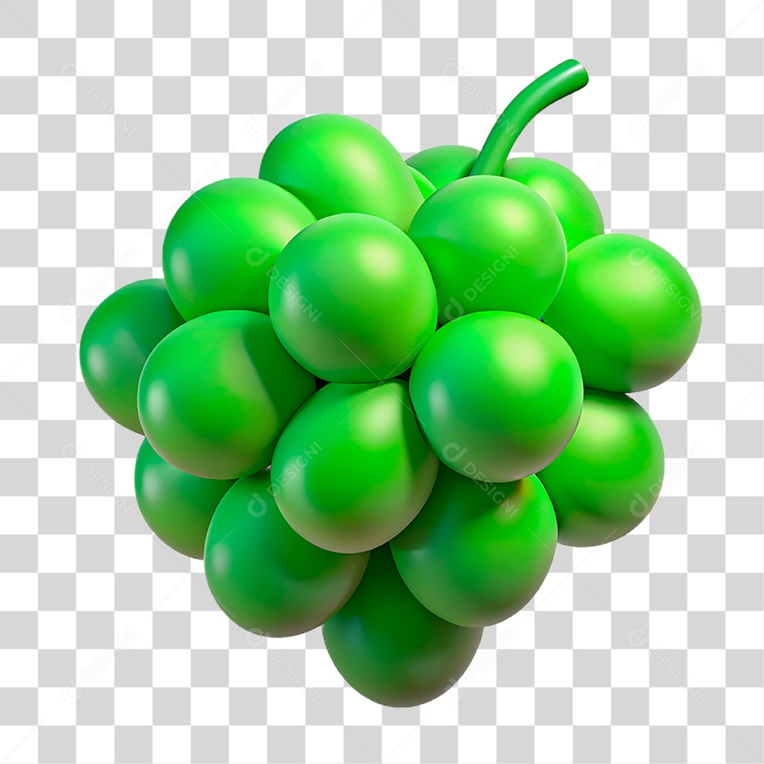Cacho de Uva Verde PNG Transparente