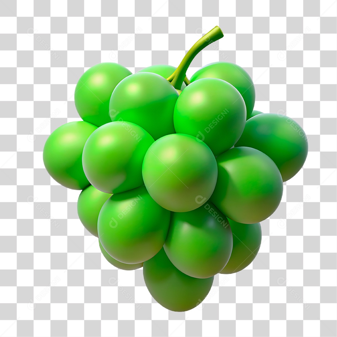 Cacho de Uva Verde PNG Transparente