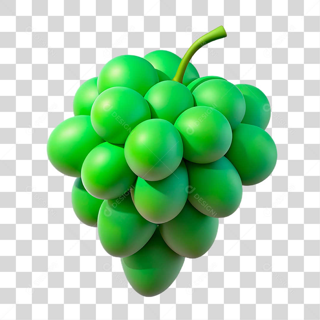 Cacho de Uva Verde PNG Transparente