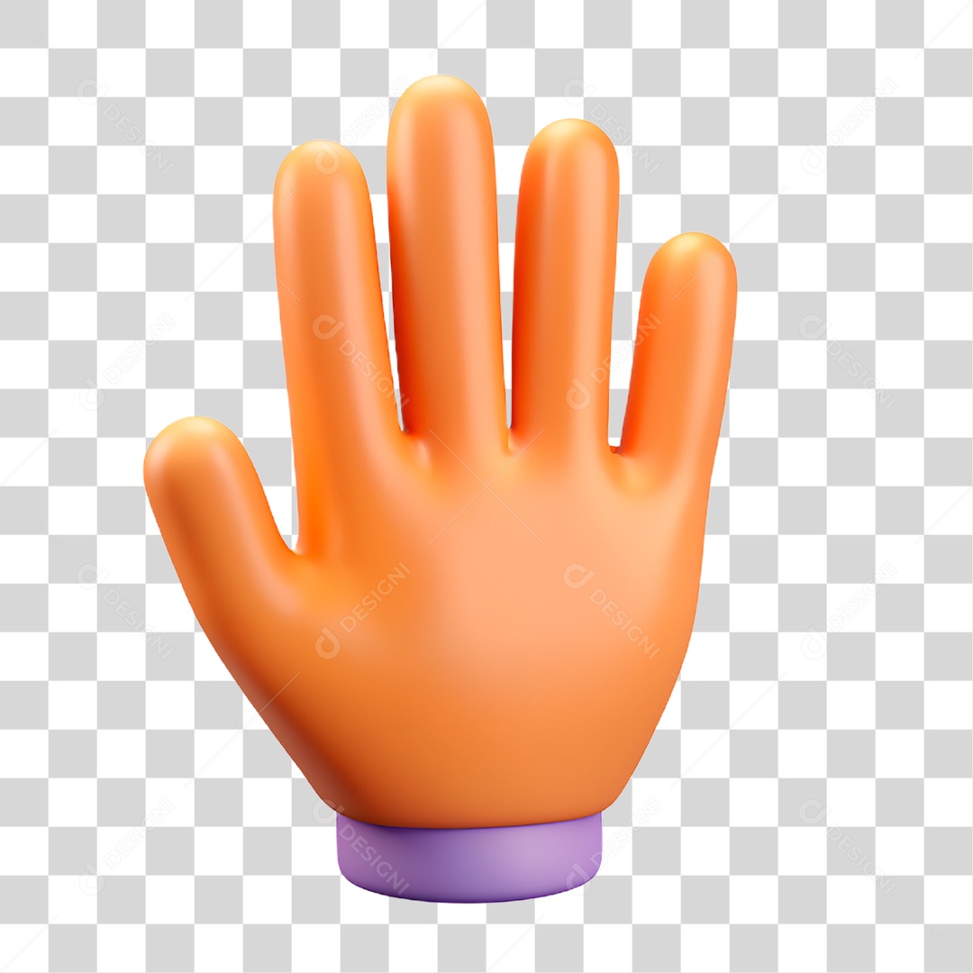 Mão 3D Elevada PNG Transparente