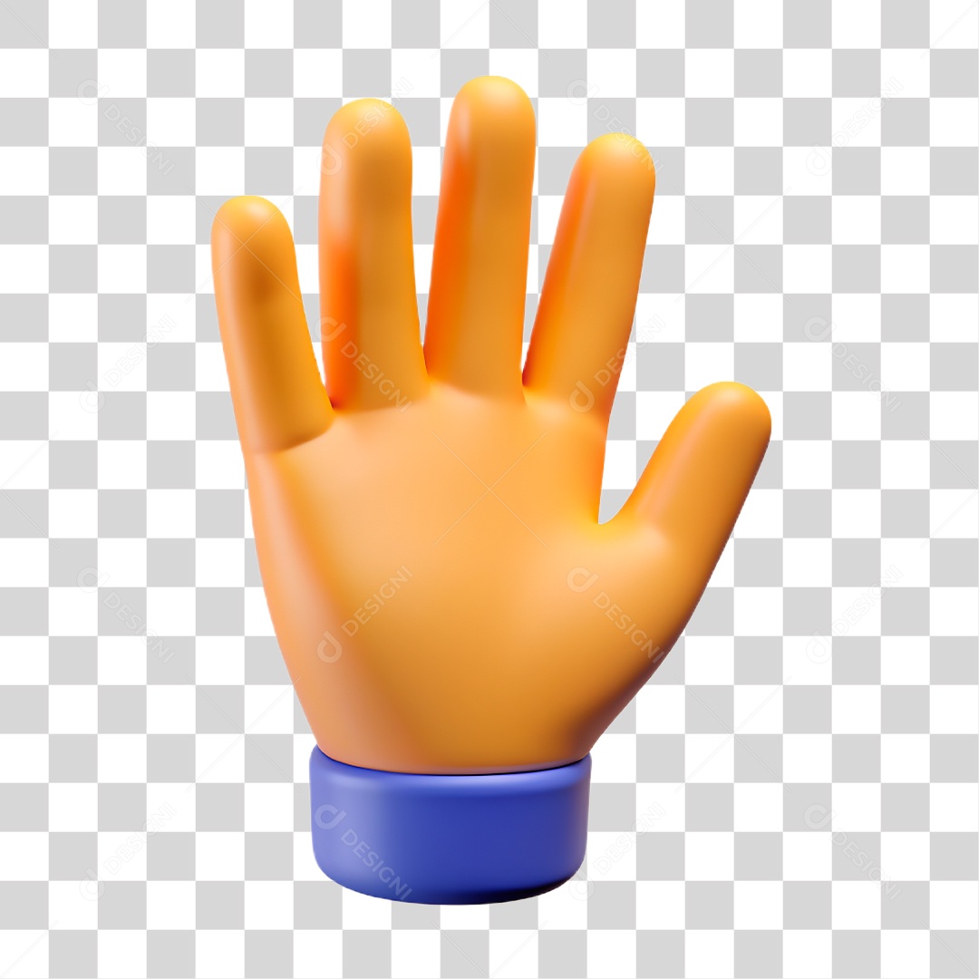 Mão 3D Elevada PNG Transparente