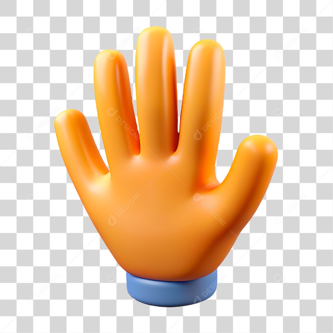 Mão 3D Elevada PNG Transparente