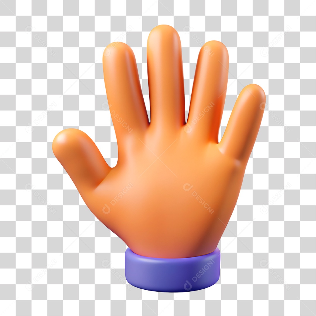 Mão 3D Elevada PNG Transparente