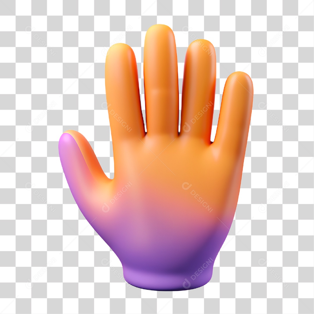 Mão 3D Elevada PNG Transparente