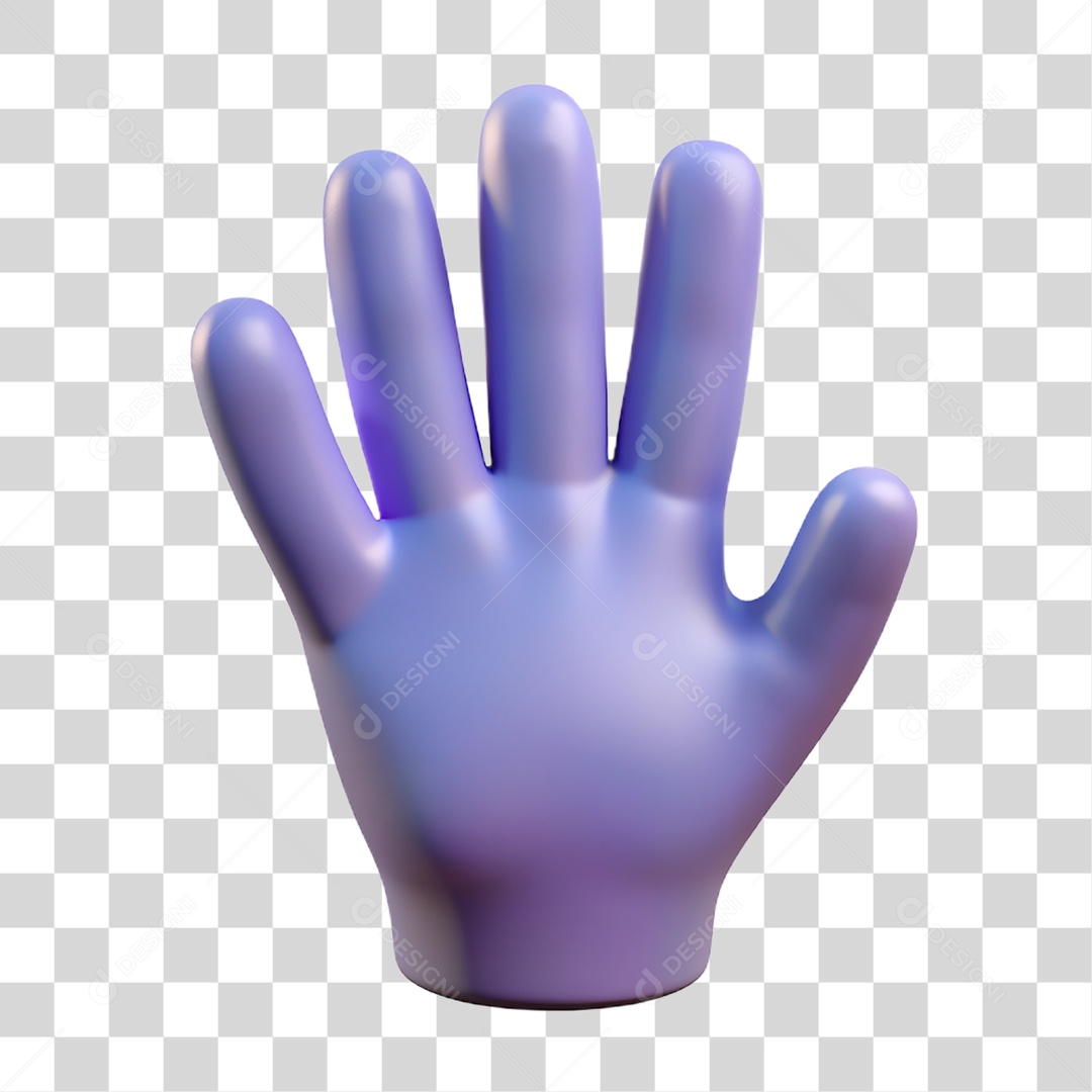 Mão 3D Elevada PNG Transparente
