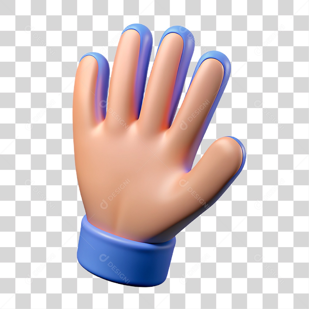 Mão 3D Elevada PNG Transparente