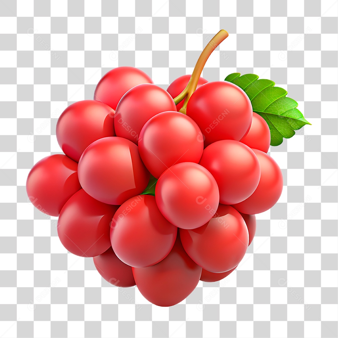 Cacho de Frutas Vermelhas PNG Transparente