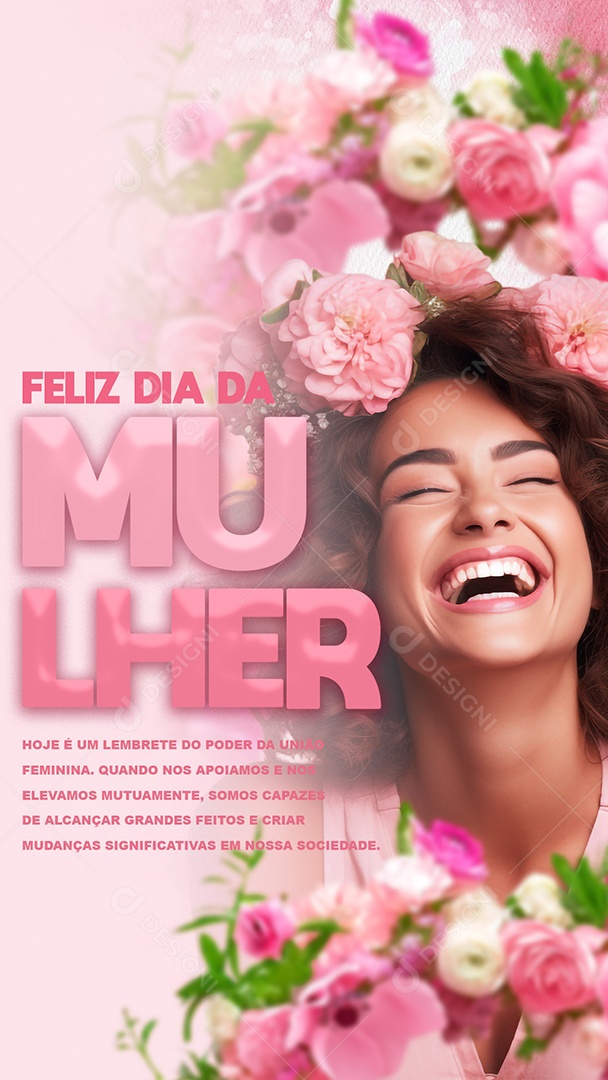 Story Dia Internacional das Mulheres 8 de Março Hoje é um Lembrete da União Social Media PSD Editável