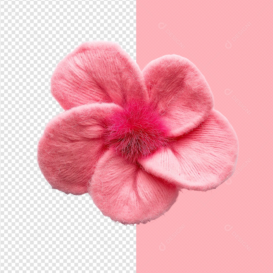 Flor Rosa Elemento 3D de Dia da Mulher para Composição PSD