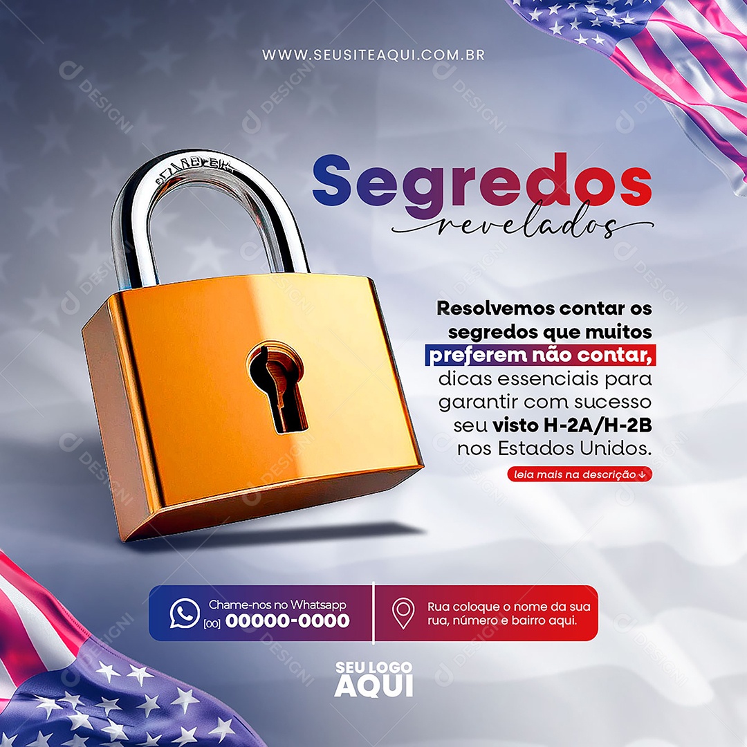 Visa Social Media PSD Editável