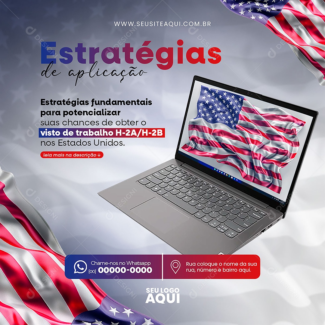 Visa Social Media PSD Editável