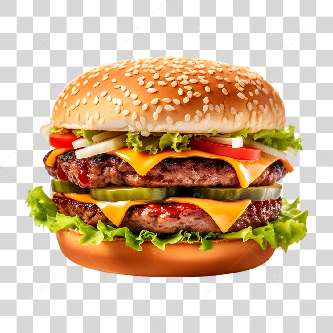 Hambúrguer PNG Transparente