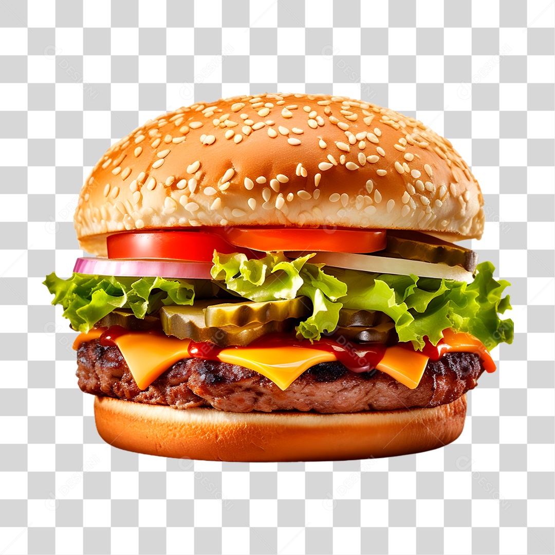 Hambúrguer PNG Transparente