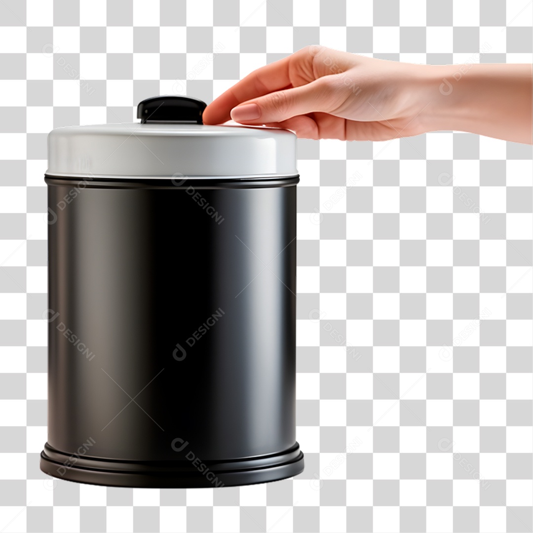 Balde Preto PNG Transparente