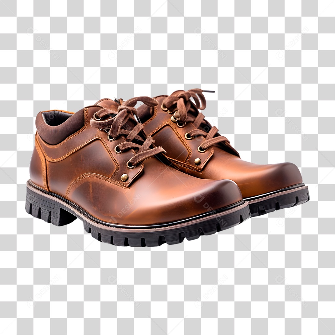 Bota de Couro PNG Transparente