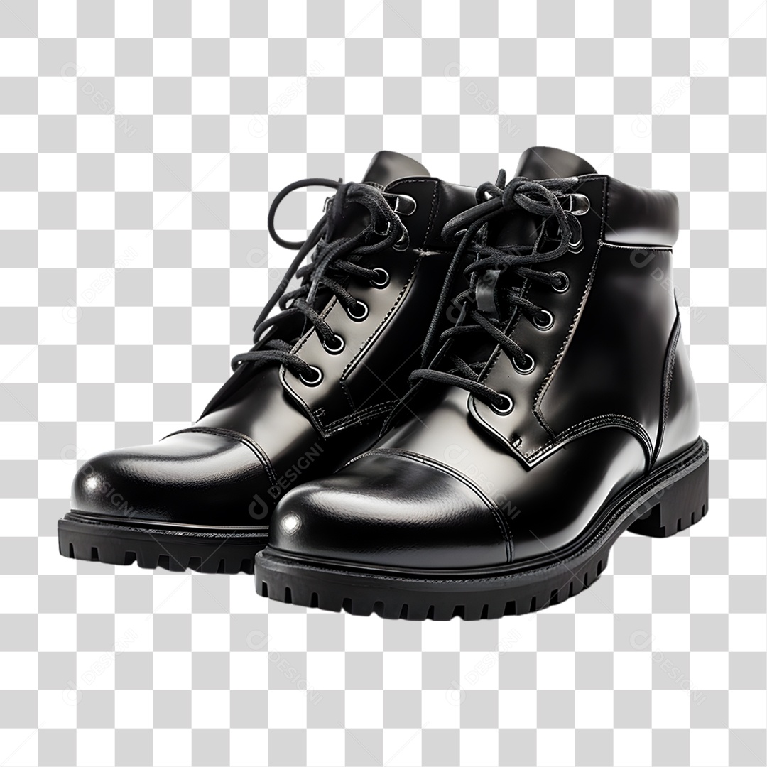 Bota de Couro PNG Transparente