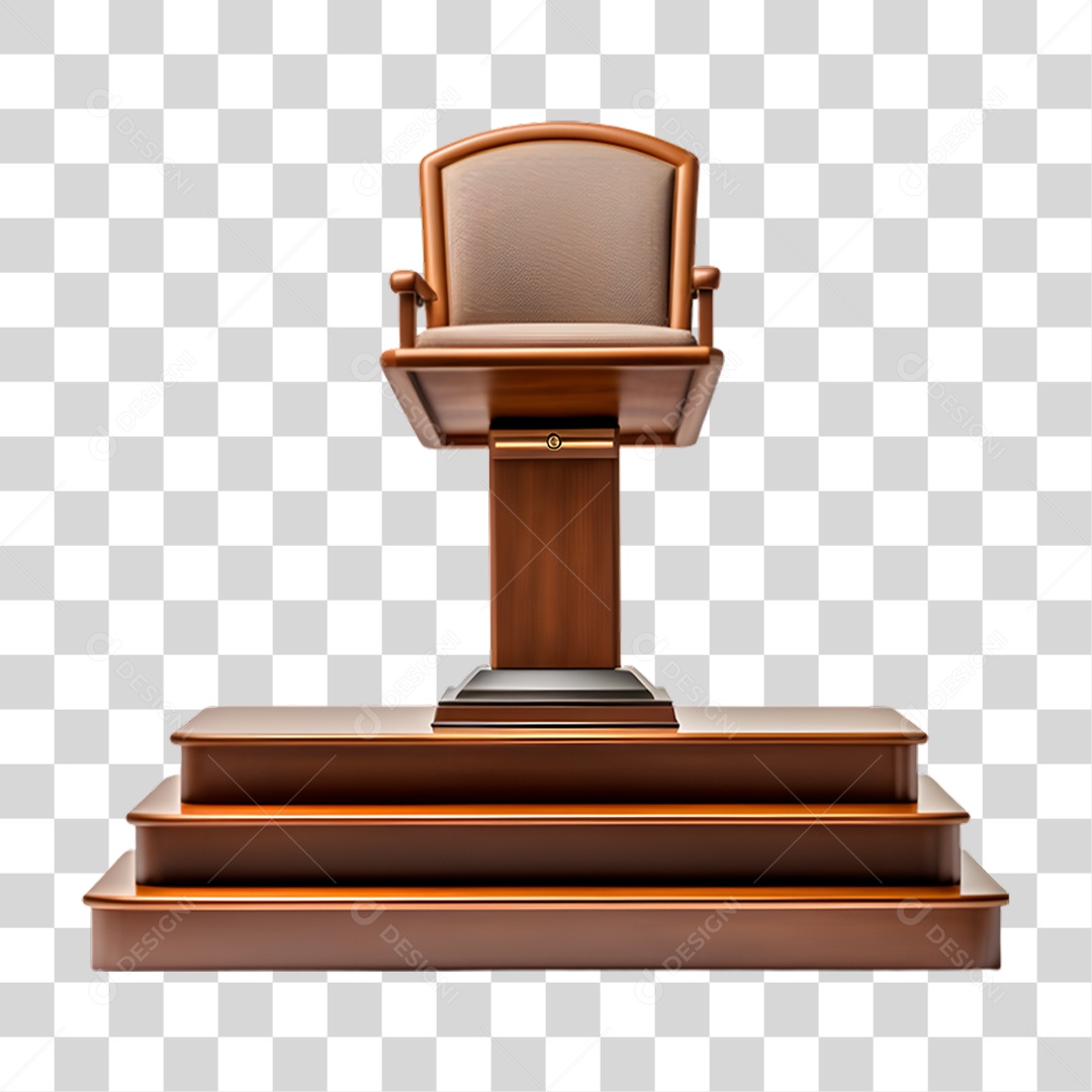 Pódio de Madeira PNG Transparente