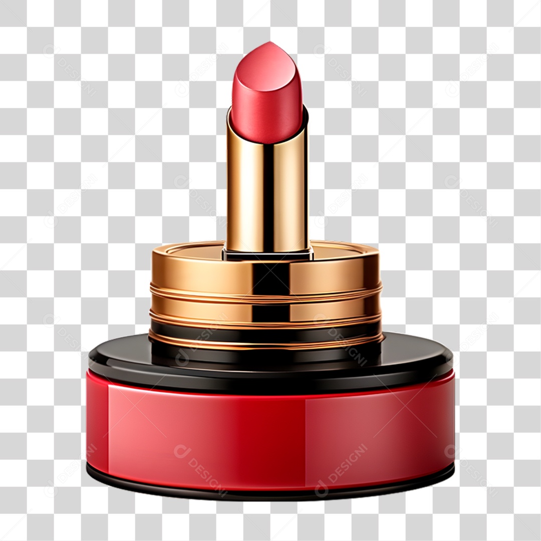 Batom Vermelho PNG Transparente