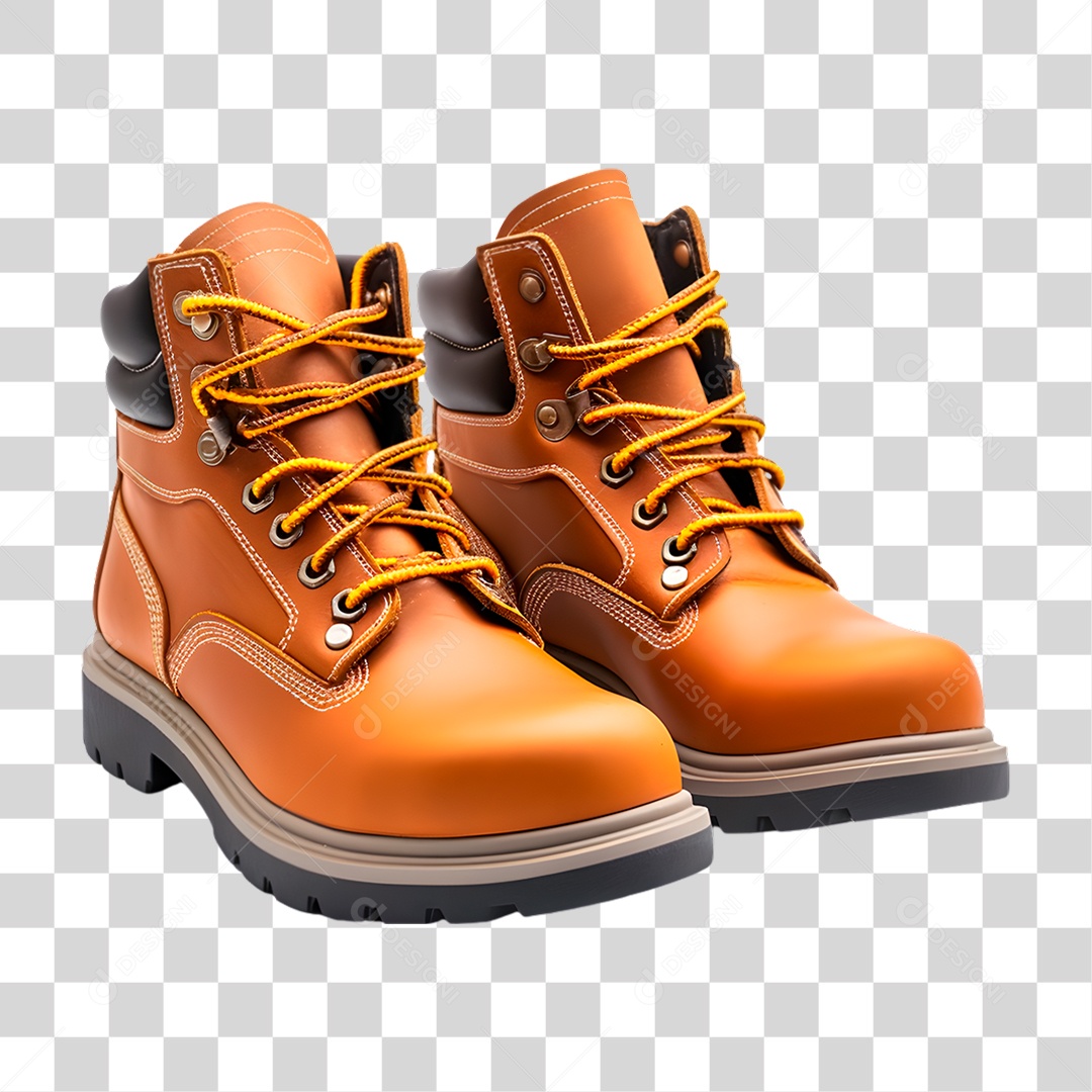 Bota de Couro PNG Transparente