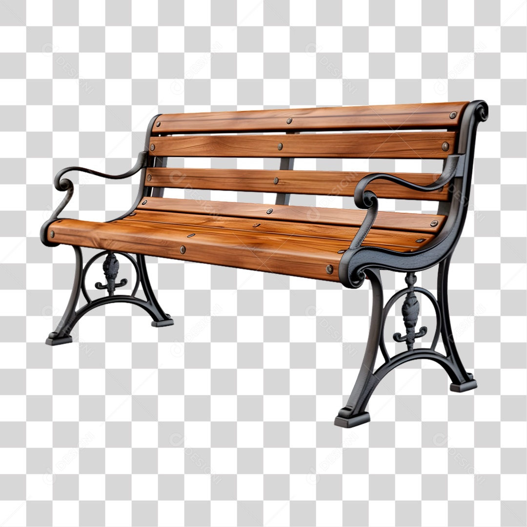 Banco de Madeira PNG Transparente