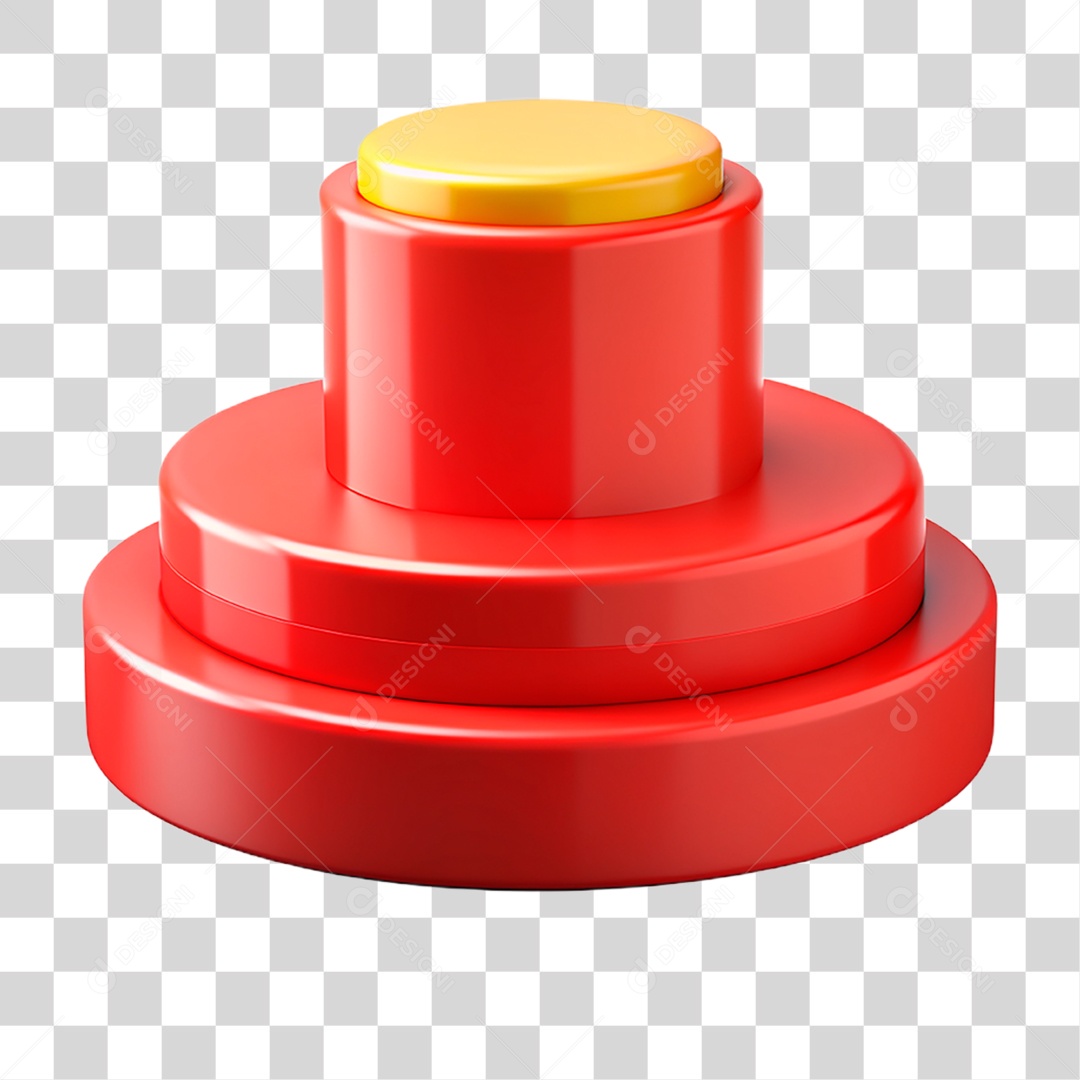 Pódio 3D Vermelho PNG Transparente