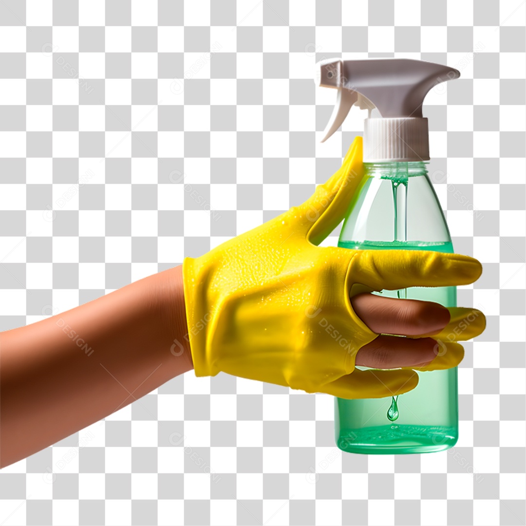 Mão Segurando Frasco PNG Transparente