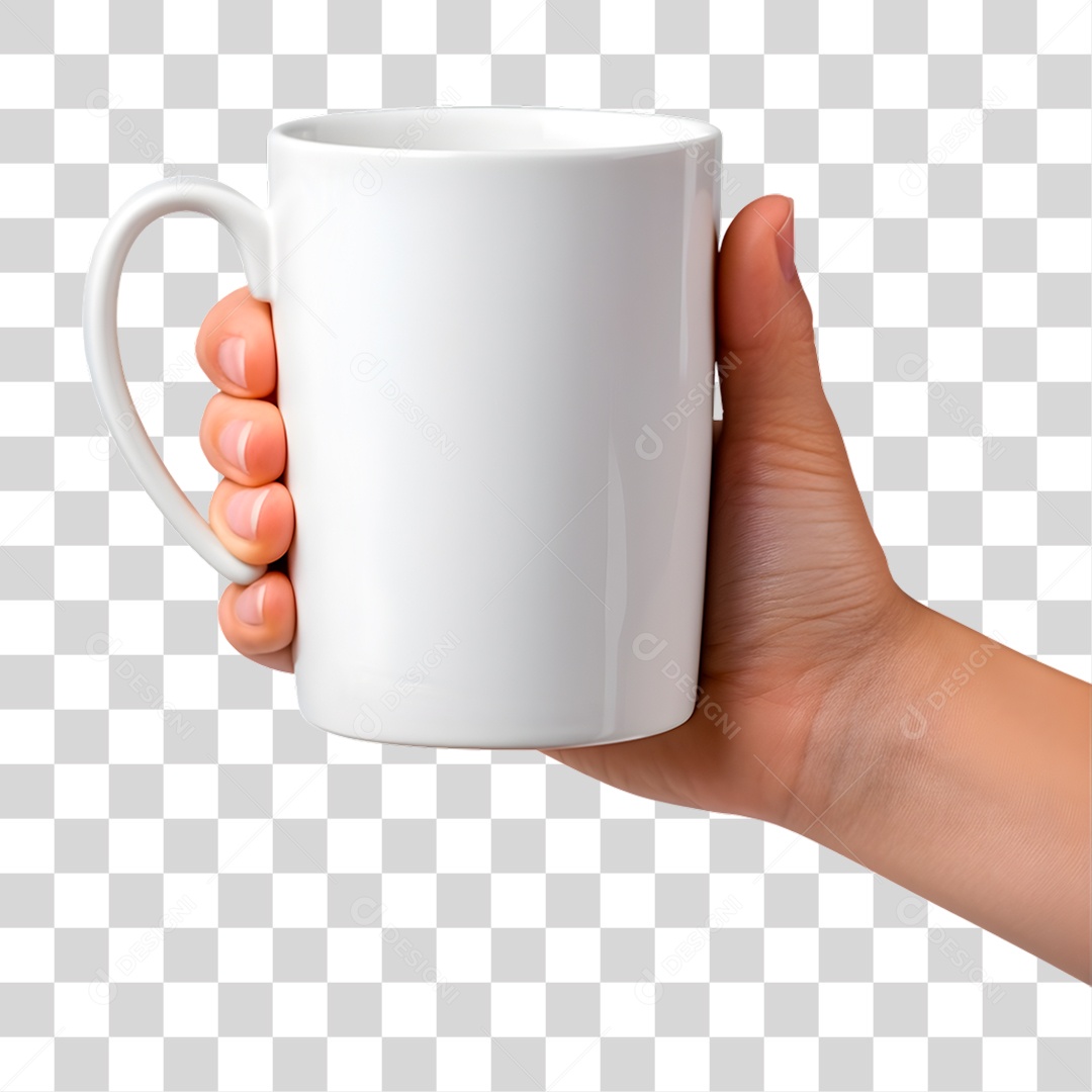 Mão Segurando Caneca PNG Transparente