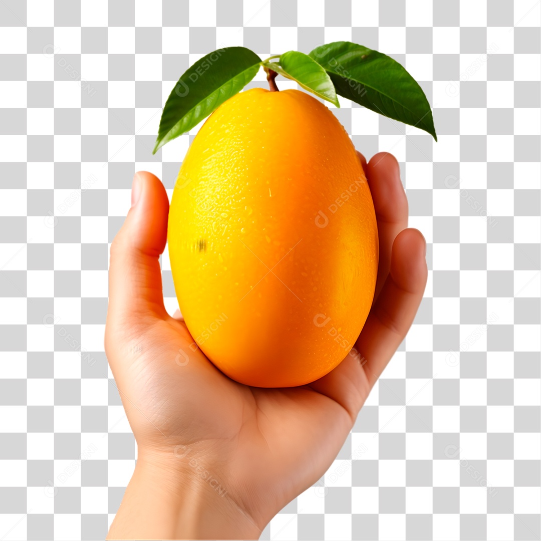 Mão Segurando Laranja PNG Transparente