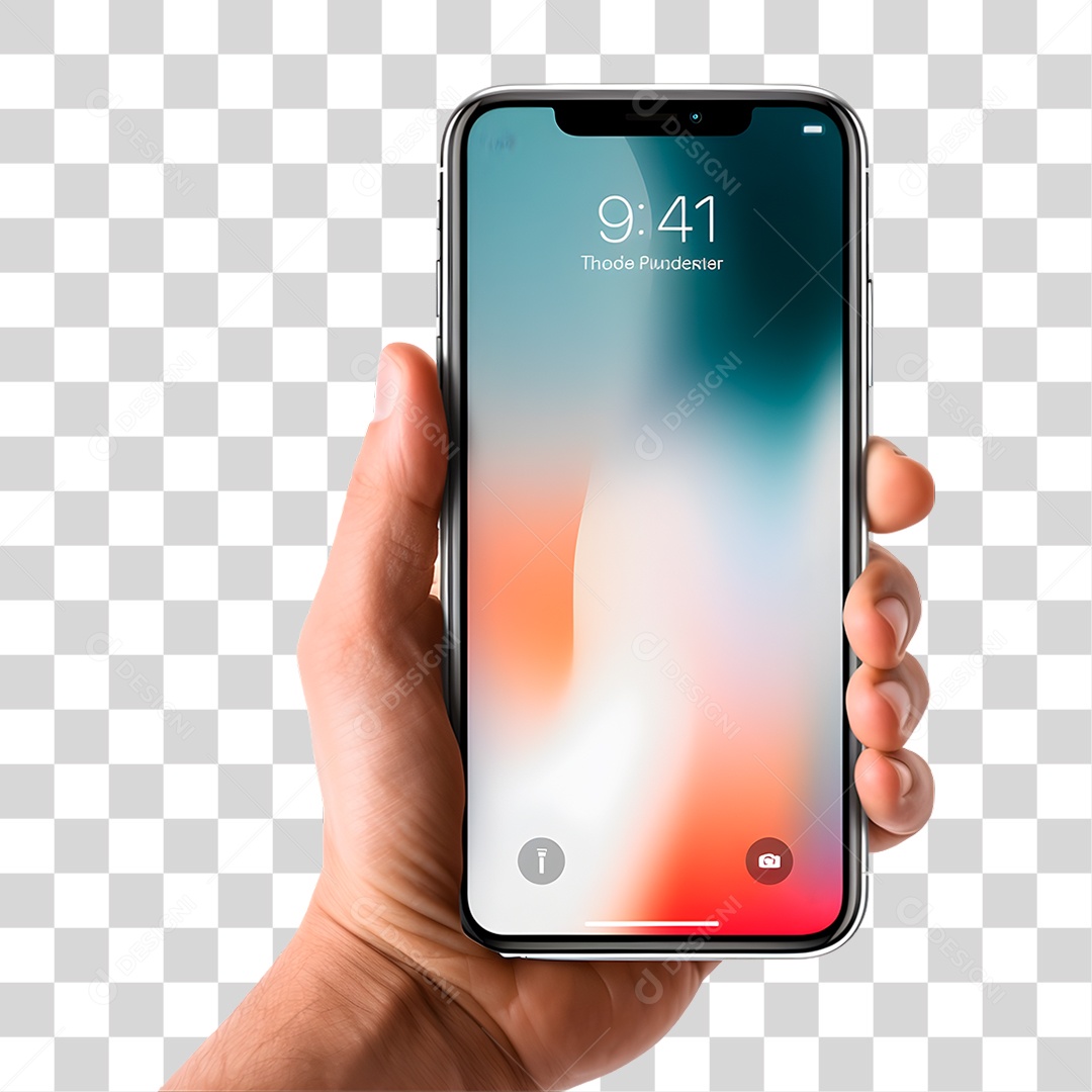 Mão Segurando Celular PNG Transparente