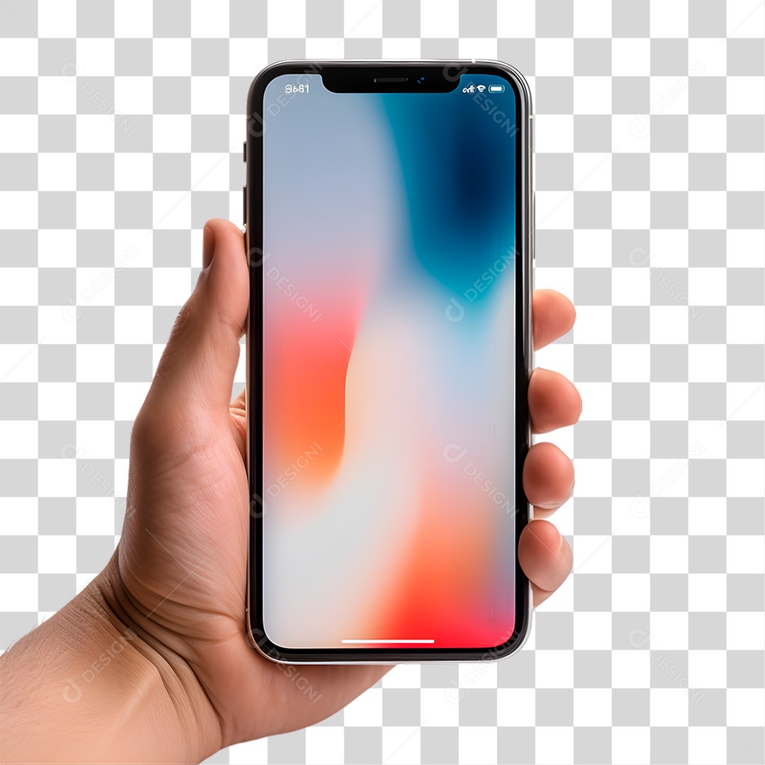 Mão Segurando Celular PNG Transparente