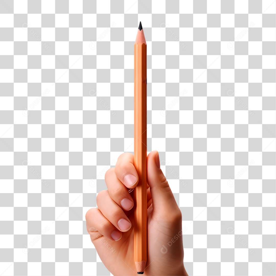 Mão Segurando Lápis PNG Transparente