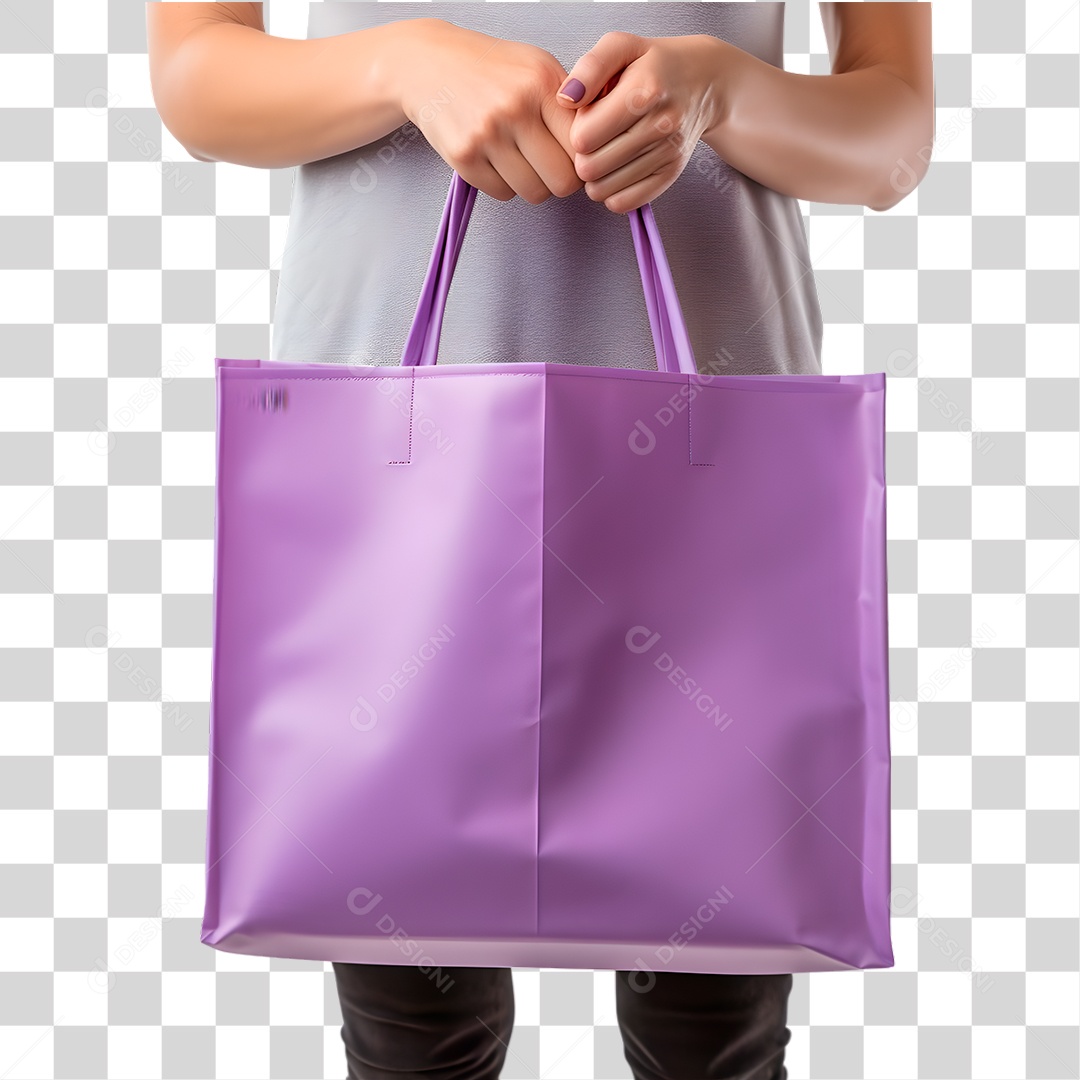 Mão Segurando Sacola PNG Transparente