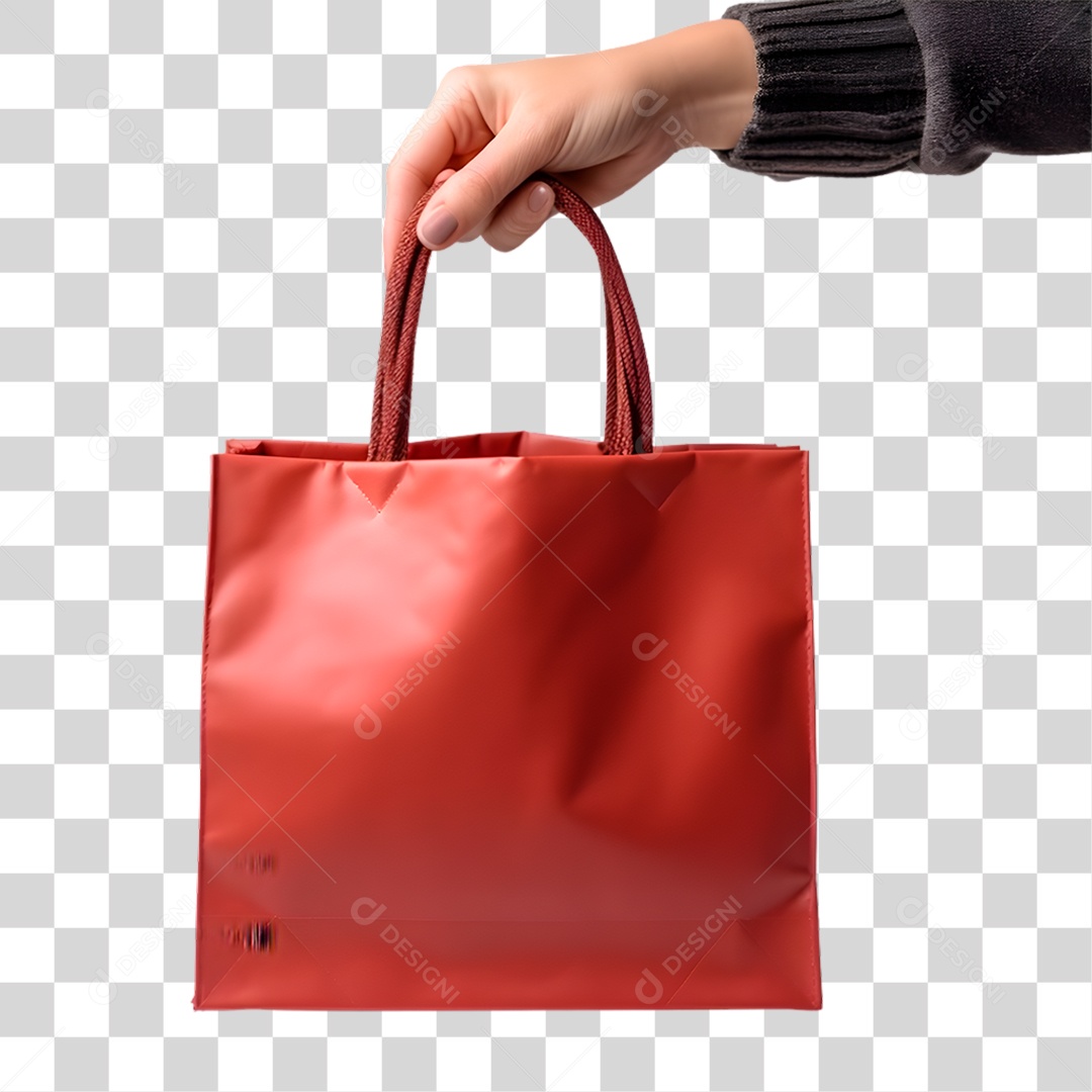 Mão Segurando Sacola PNG Transparente