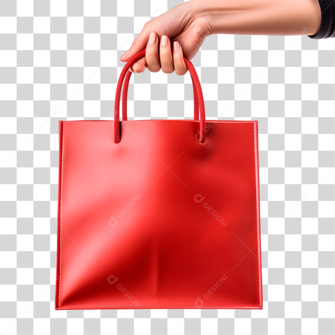 Mão Segurando Sacola PNG Transparente
