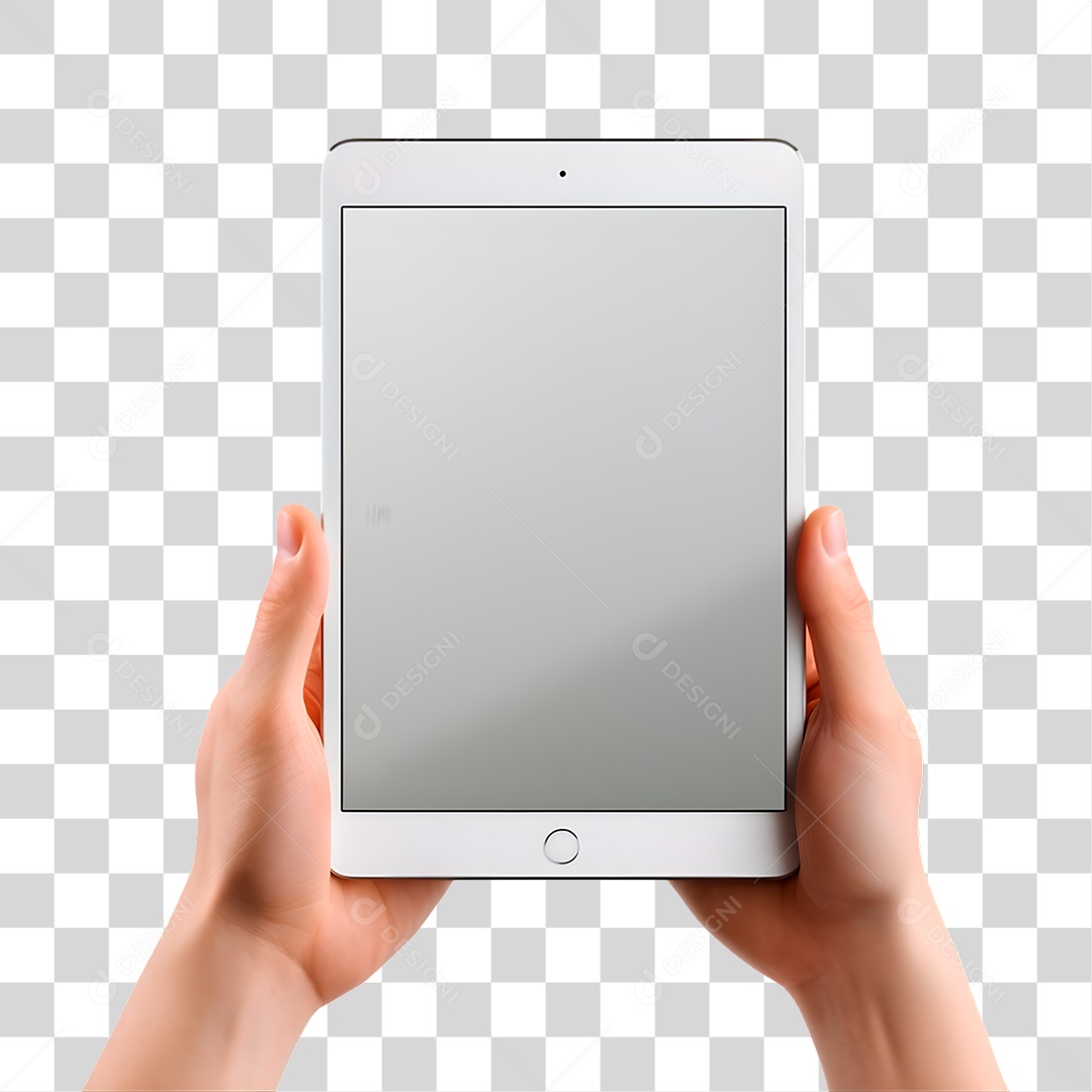 Mão Segurando Tablet PNG Transparente