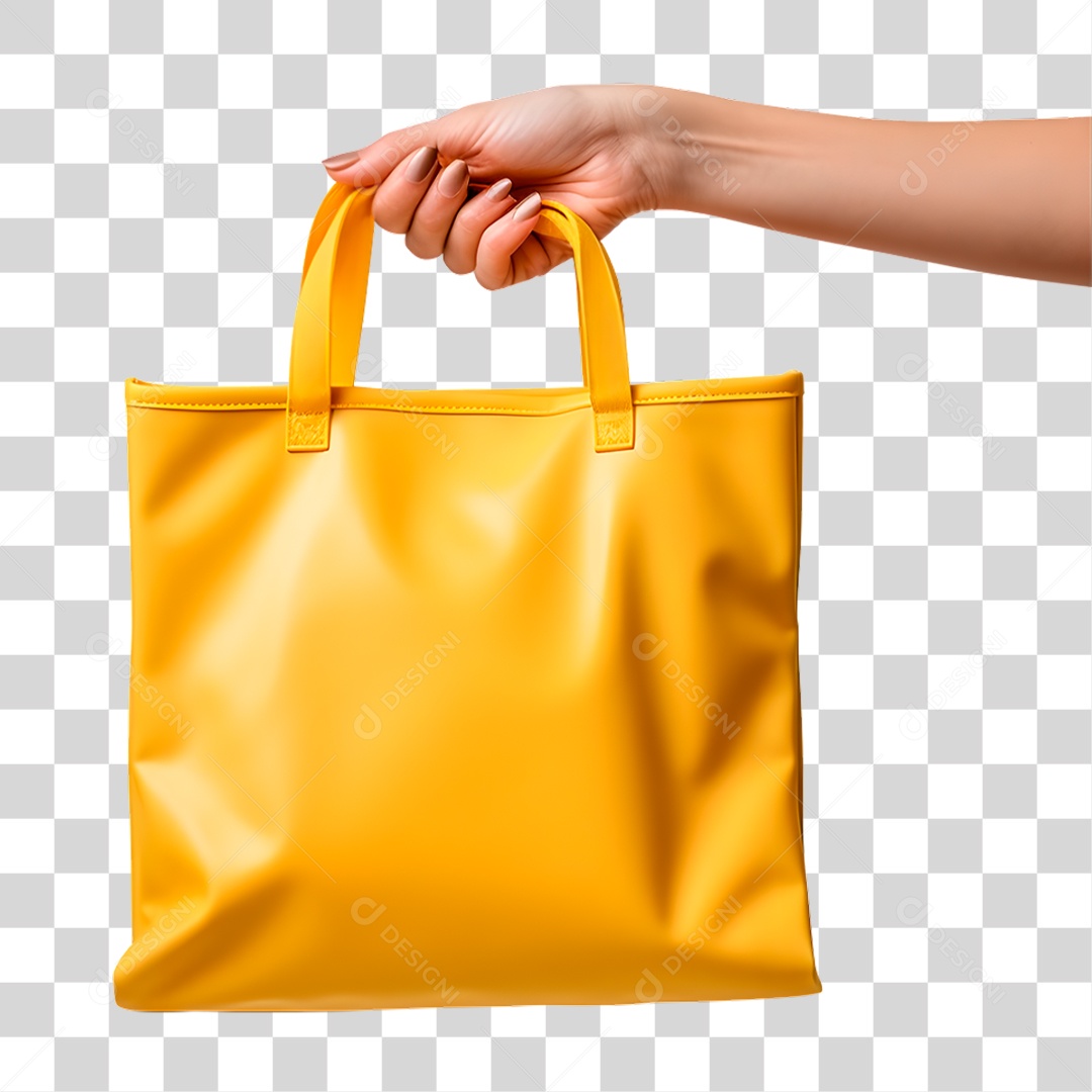 Mão Segurando Sacola PNG Transparente