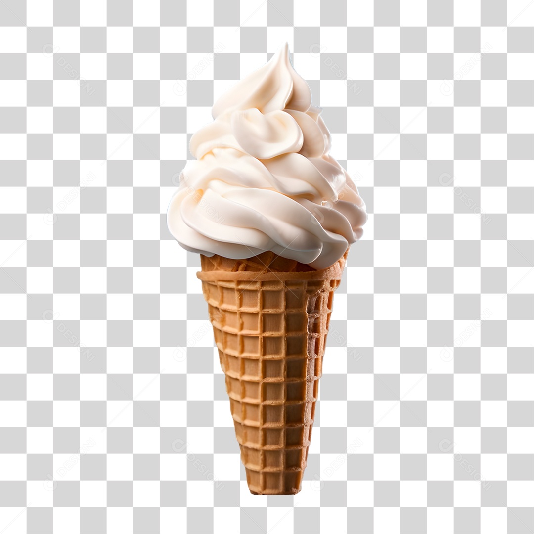 Sorvete de Casquinha PNG Transparente