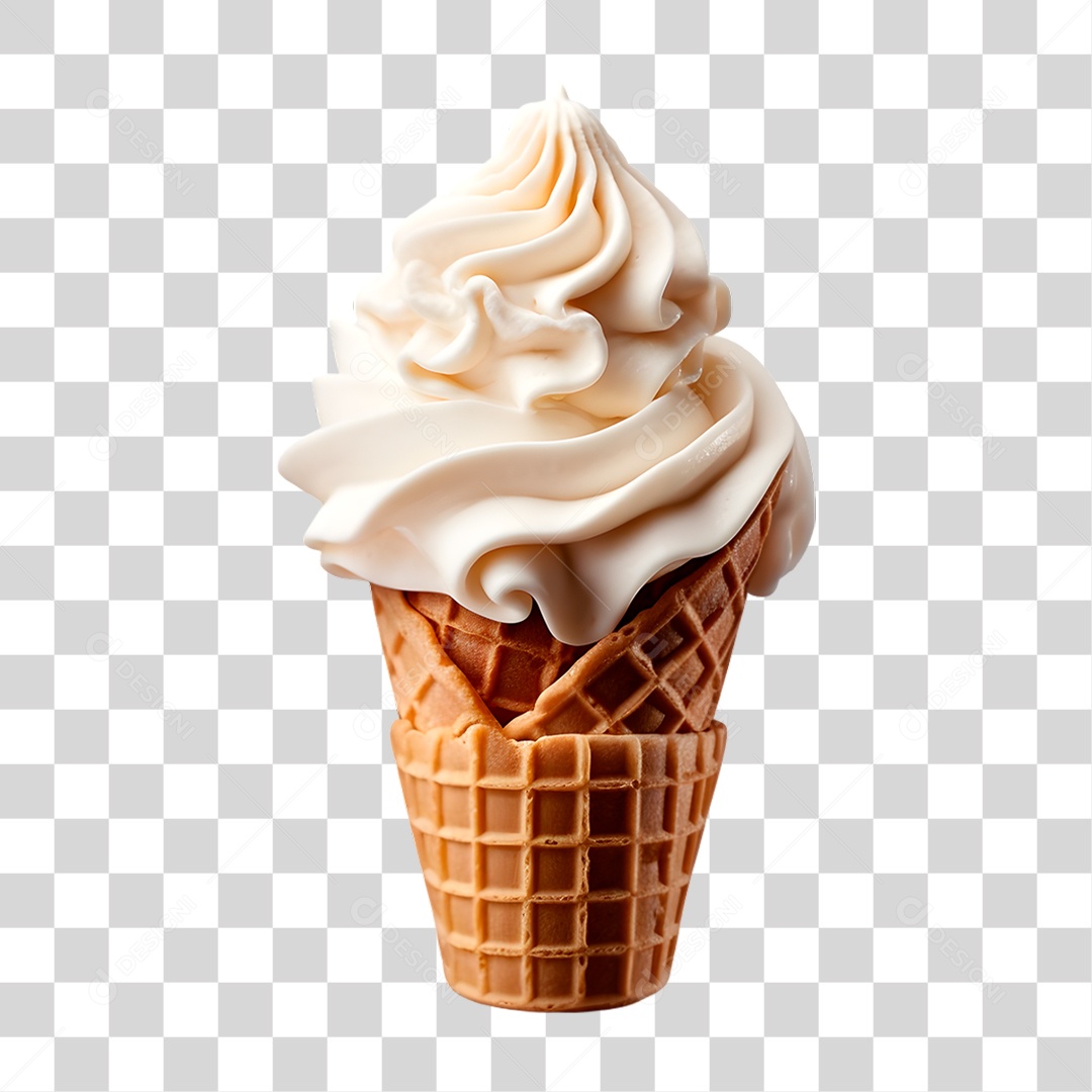 Sorvete de Casquinha PNG Transparente